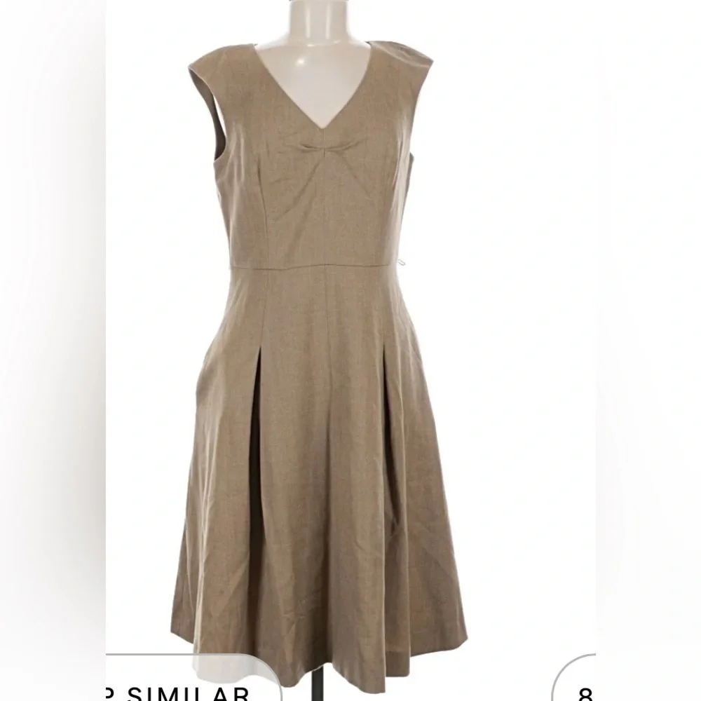 Talbots A Line Tan Midi Wool Dress - Picture 2 of 11